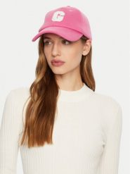 Guess Czapka z daszkiem AW5258 COT01 Różowy. Czerwone czapki z daszkiem damskie Guess, z aplikacjami, z bawełny. Za 109.99 zł.