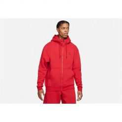 Bluza sportowa męska Nike Air Jordan Essentials. Czerwone bluzy sportowe męskie Nike, bez wzorów, sportowe, bez kołnierzyka, bez ramiączek. Za 462.00 zł.