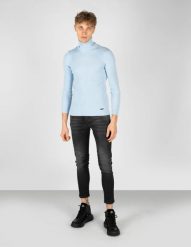 Takeshy Kurosawa Sweter | 83058 | Dolcevita Costina Lana | Mężczyzna | Niebieski. Niebieskie swetry męskie Takeshy Kurosawa, m, bez wzorów, z dzianiny, bez kołnierzyka. W wyprzedaży za 269.00 zł.