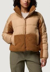 Kurtka puchowa Kobieta COLUMBIA Leadbetter Point™ II Sherpa Hybrid. Brązowe kurtki damskie Columbia, na zimę, s, bez wzorów, z materiału, bez kaptura. Za 812.85 zł.