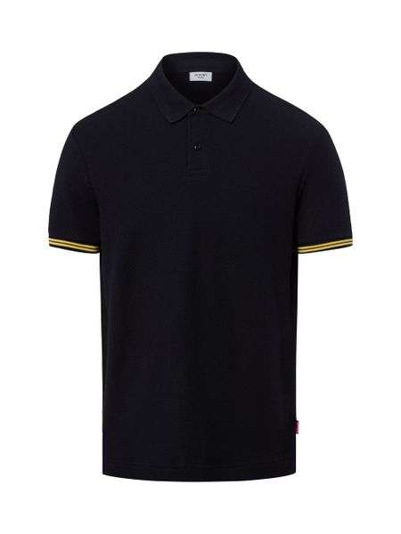 Joop Jeans dzianinowa koszulka polo Mężczyźni Bawełna (100%) niebieski, S. Niebieskie koszulki polo męskie Joop! Jeans, na lato, m, bez wzorów, z bawełny, bez ramiączek. Za 399.95 zł.