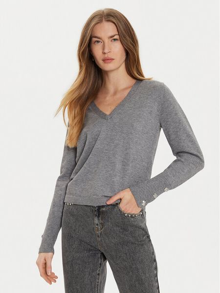 Morgan Sweter 242-MGOLD Szary Regular Fit. Szare swetry klasyczne damskie Morgan, xs, z syntetyku, bez kołnierzyka. Za 139.99 zł.