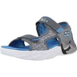 Sandały SKECHERS CREATURE-SPLASH Szary. Szare sandały damskie Skechers, bez wzorów, z syntetyku, bez obcasa. Za 218.99 zł.