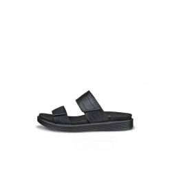 Sandały damskie Ecco Slide. Czarne sandały damskie ECCO, bez wzorów, z materiału, bez obcasa. Za 399.00 zł.