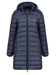 Geographical Norway Płaszcz pikowany "Atikamap" w kolorze granatowym rozmiar: L. Niebieskie płaszcze damskie Geographical Norway, l, bez wzorów. Za 204.48 zł.