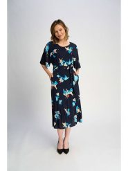 Marks & Spencer Sukienka w kolorze granatowym rozmiar: 36. Niebieskie sukienki damskie Marks & Spencer, bez wzorów, z tkaniny, bez kołnierzyka, bez ramiączek, midi. Za 136.13 zł.