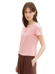 Tom Tailor Koszulka w kolorze jasnoróżowym rozmiar: XL. Różowe bluzki damskie Tom Tailor, xl, bez wzorów, z bawełny, bez kołnierzyka, bez ramiączek. Za 32.90 zł.