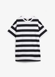 T-shirt oversize z czystej bawełny organicznej. Fioletowe t-shirty damskie bonprix, bez wzorów, z bawełny, bez kołnierzyka. Za 64.99 zł.