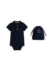 Tommy Hilfiger Body dziecięce Essential KN0KN02372 Niebieski. Niebieskie body niemowlęce Tommy Hilfiger, bez wzorów, z bawełny, bez ramiączek. Za 169.99 zł.