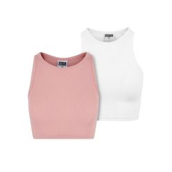 Top W Prążki Dla Kobiet (zestaw 2 Sztuk). Brązowe topy damskie Urban Classics, m, bez wzorów, bez kołnierzyka. Za 68.99 zł.