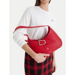 Torebka Beverly Hills Polo Club. Czerwone torebki klasyczne damskie Beverly Hills Polo Club, bez wzorów, bez dodatków. Za 219.99 zł.