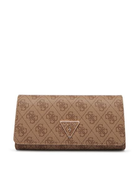 Guess Portfel Laurel II Slg SWSG74 59155 Brązowy. Brązowe portfele damskie Guess, z aplikacjami, ze skóry. Za 289.99 zł.