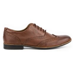 Olivier Buty wizytowe skórzane Brogsy 306GT brąz mokka brązowe. Brązowe buty wizytowe męskie ze skóry, bez zapięcia. Za 319.69 zł.