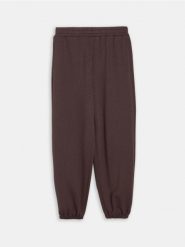 Spodnie dresowe jogger scuba z domieszką wiskozy - brązowy. Brązowe spodnie sportowe damskie Sinsay, l, z dresówki. Za 39.99 zł.