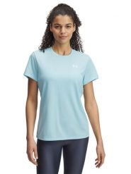 Under Armour Koszulka sportowa w kolorze błękitnym rozmiar: S. Niebieskie bluzki sportowe damskie Under Armour, s, bez wzorów, z materiału, bez ramiączek. Za 74.81 zł.
