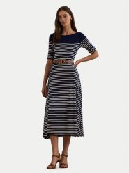 LAUREN RALPH LAUREN Sukienka codzienna 250957728002 Granatowy Regular Fit. Niebieskie sukienki damskie Lauren Ralph Lauren, na co dzień, l, bez wzorów, z bawełny, bez kołnierzyka, bez ramiączek, proste. Za 529.99 zł.