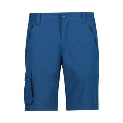 Bermudy z kieszeniami cargo CMP Stretch. Niebieskie szorty męskie CMP, bez wzorów. Za 206.80 zł.