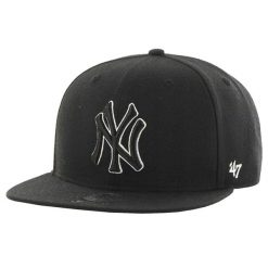 Czapka z daszkiem męska MLB New York Yankees No Shot Cap. Czarne czapki męskie 47 Brand, bez wzorów, z wełny, sportowe. Za 174.00 zł.