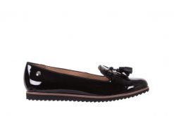 Mokasyny Bayla-018 1063-293 Black 17 018501, Czarny, Skóra naturalna - 37. Czarne mokasyny damskie Bayla, z materiału. W wyprzedaży za 134.10 zł.