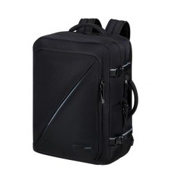 Plecak podróżny do samolotu American Tourister Take2cabin L - black. Czarne plecaki damskie AMERICAN TOURISTER, bez wzorów. Za 335.99 zł.