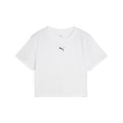 Damska krótka koszulka TAD ESSENTIALS PUMA White. Białe bluzki sportowe damskie Puma, l, bez wzorów, bez ramiączek. W wyprzedaży za 94.00 zł.