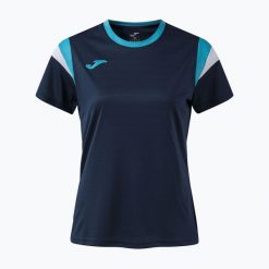 Koszulka tenisowa damska Joma Terra. Niebieskie t-shirty damskie Joma, xs, bez wzorów, ze skóry, bez kołnierzyka. Za 79.99 zł.