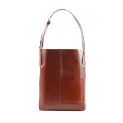 Shopperka damska FL29 ELVORIA brązowa. Brązowe shopper bag damskie Solier, bez wzorów, ze skóry, na ramię, bez dodatków. Za 259.00 zł.