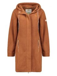 Geographical Norway Płaszcz polarowy "Tartine" w kolorze karmelowym rozmiar: XXL. Brązowe płaszcze damskie Geographical Norway, xxl, bez wzorów, z polaru. Za 123.95 zł.