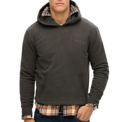 Bluza z kapturem i logo Superdry Essential. Czarne bluzy z kapturem męskie Superdry., m, z bawełny. Za 322.15 zł.
