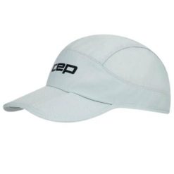 Sportowa czapka z daszkiem do biegania unisex lekka regulowana CORE Run CEP. Szare czapki męskie CEP, bez wzorów, sportowe. Za 114.00 zł.