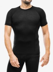 Koszulka termoaktywna męska Sensor Merino Air Tee S/S. Czarne bielizna termoaktywna męska Sensor, l, bez wzorów, z materiału. Za 301.39 zł.