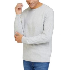 MĘSKI SWETER LEE RAGLAN CREW KNIT GREY MELE 112330668. Szare swetry męskie Lee, l, bez wzorów, bez kołnierzyka. Za 199.99 zł.