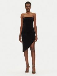 NORMA KAMALI Sukienka koktajlowa KK4223PL949001 Czarny Slim Fit. Czarne sukienki damskie NORMA KAMALI, m, bez wzorów, z syntetyku, wizytowe, bez kołnierzyka, bez ramiączek. Za 579.99 zł.