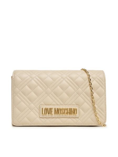 LOVE MOSCHINO Torebka JC4079PP1NLA0110 Écru. Torebki klasyczne damskie Love Moschino, bez wzorów, ze skóry, wizytowe, bez kołnierzyka, bez ramiączek. Za 319.99 zł.