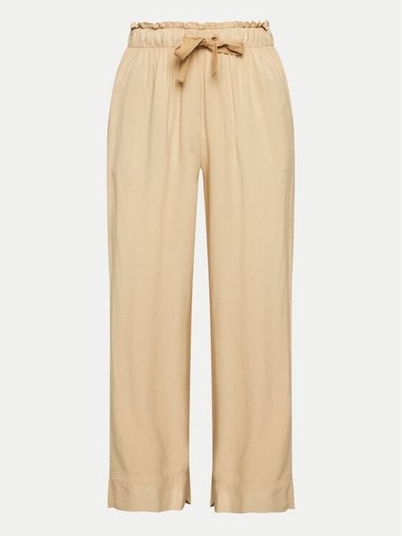 Deha Spodnie materiałowe A00635 Beżowy Regular Fit. Brązowe spodnie materiałowe damskie Deha, bez wzorów, z materiału. Za 279.99 zł.