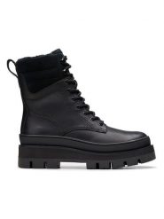 Clarks Skórzane botki "Orianna 2" w kolorze czarnym rozmiar: 40. Czarne botki damskie Clarks, bez obcasa, bez zapięcia. Za 287.84 zł.