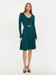 Marciano Guess Sukienka dzianinowa Luna 4BGK00 5613Z Zielony Regular Fit. Zielone sukienki damskie Marciano Guess, z aplikacjami, z dzianiny, bez kołnierzyka, bez ramiączek. Za 479.99 zł.