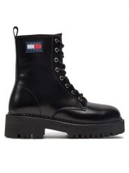 Tommy Jeans Trapery Urban Tommy Jeans Lace Up Boot EN0EN01995 Czarny. Czarne trapery damskie Tommy Jeans, z jeansu, bez obcasa. Za 499.99 zł.