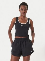 Adidas Top Stadium JY6963 Czarny Slim Fit. Czarne topy damskie Adidas, l, bez wzorów, z bawełny, bez kołnierzyka. Za 129.99 zł.