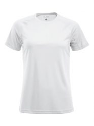 Clique Premium Active-T Damska koszulka funkcjonalna – white. Białe bluzki sportowe damskie CLIQUE, s, bez wzorów, bez ramiączek. Za 126.88 zł.