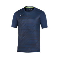 Koszulka Mizuno Team Chiba. Niebieskie t-shirty sportowe męskie Mizuno, l, z materiału, bez ramiączek, do biegania. Za 183.50 zł.