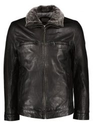 Bugatti Skórzana kurtka w kolorze czarnym rozmiar: 50. Czarne kurtki męskie Bugatti, bez wzorów, ze skóry, bez kaptura. Za 674.99 zł.