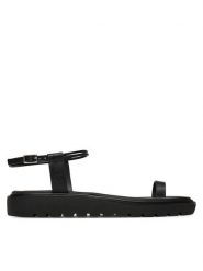 Calvin Klein Jeans Sandały Rope Toe Post Sandal Lth Mg YW0YW01893 Czarny. Czarne sandały damskie Calvin Klein Jeans, bez wzorów, z jeansu, bez obcasa, na płaskiej podeszwie. Za 239.99 zł.