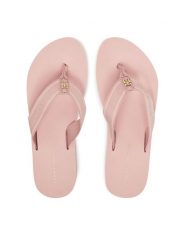 Tommy Hilfiger Japonki Hilfiger Webbing Beach Sandal FW0FW08515 Różowy. Czerwone klapki damskie Tommy Hilfiger, bez wzorów, z materiału, bez obcasa. Za 139.99 zł.