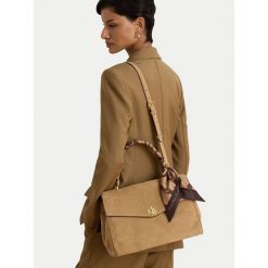 Torebka LAUREN RALPH LAUREN. Brązowe torebki klasyczne damskie Lauren Ralph Lauren, bez wzorów, bez dodatków. Za 2,199.00 zł.