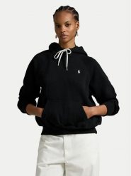 Polo Ralph Lauren Bluza 211971698003 Czarny Regular Fit. Czarne bluzy bez kaptura damskie Polo Ralph Lauren, m. Za 859.99 zł.