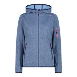 Bluza damska z kapturem CMP Knit-Tech. Niebieskie bluzy z kapturem damskie CMP. Za 315.50 zł.