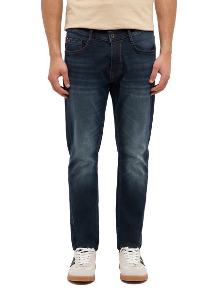 Męskie Spodnie Jeansowe Mustang Style Oregon Slim K Denim Blue 1017430 5000 803. Niebieskie spodnie materiałowe męskie Mustang, bez wzorów, z denimu. Za 179.99 zł.