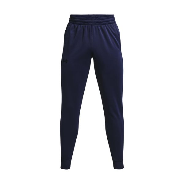 Spodnie męskie Under Armour Armour Fleece Joggers. Niebieskie spodnie sportowe męskie Under Armour, z materiału. Za 301.75 zł.