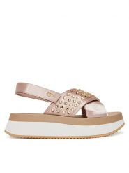 Liu Jo Sandały Dreamy Sandal 02 BA5089 TX001 Różowy. Czerwone sandały damskie Liu Jo, bez wzorów, z materiału, bez obcasa, na płaskiej podeszwie. Za 469.99 zł.